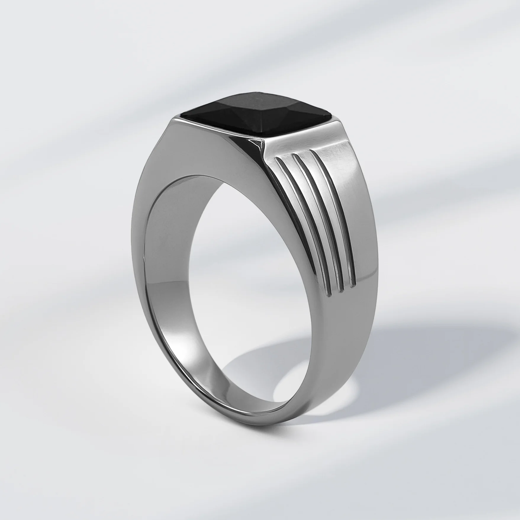 Bague Homme Acier Minimaliste KHALIS - Maison ZAFIR