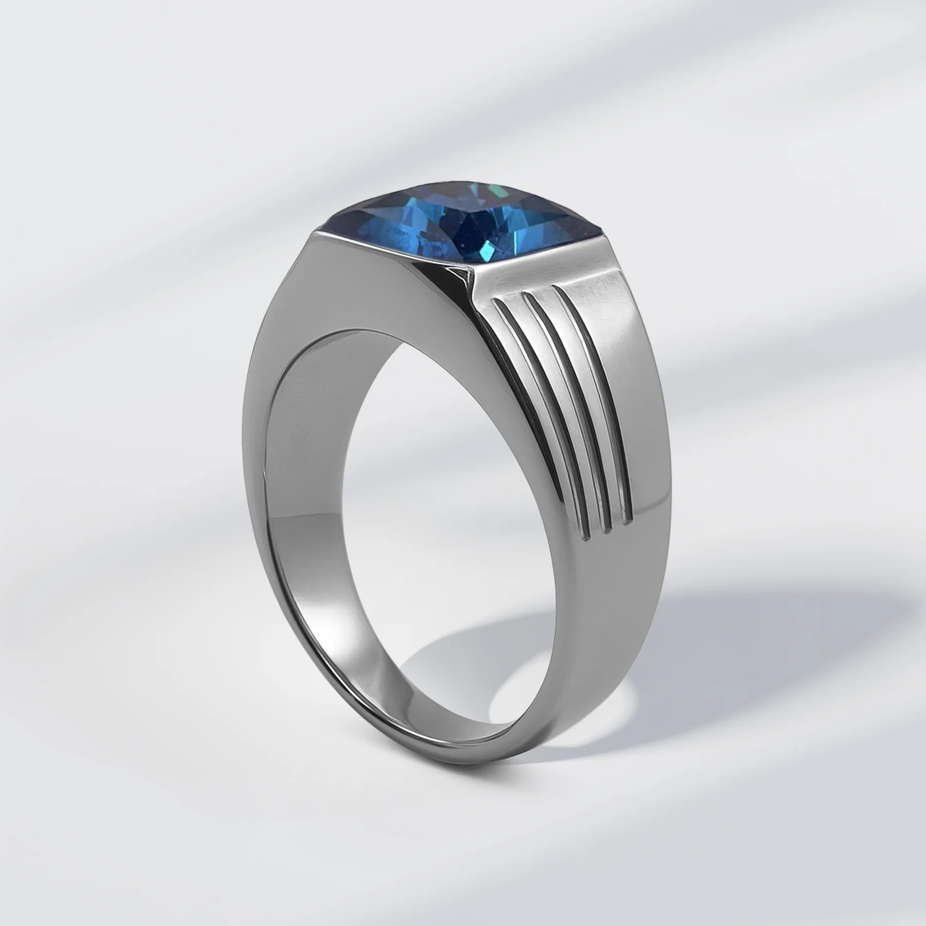 Bague Homme Acier Minimaliste KHALIS - Maison ZAFIR