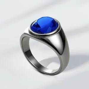 Bague Homme Acier Noir SAYF - Maison ZAFIR