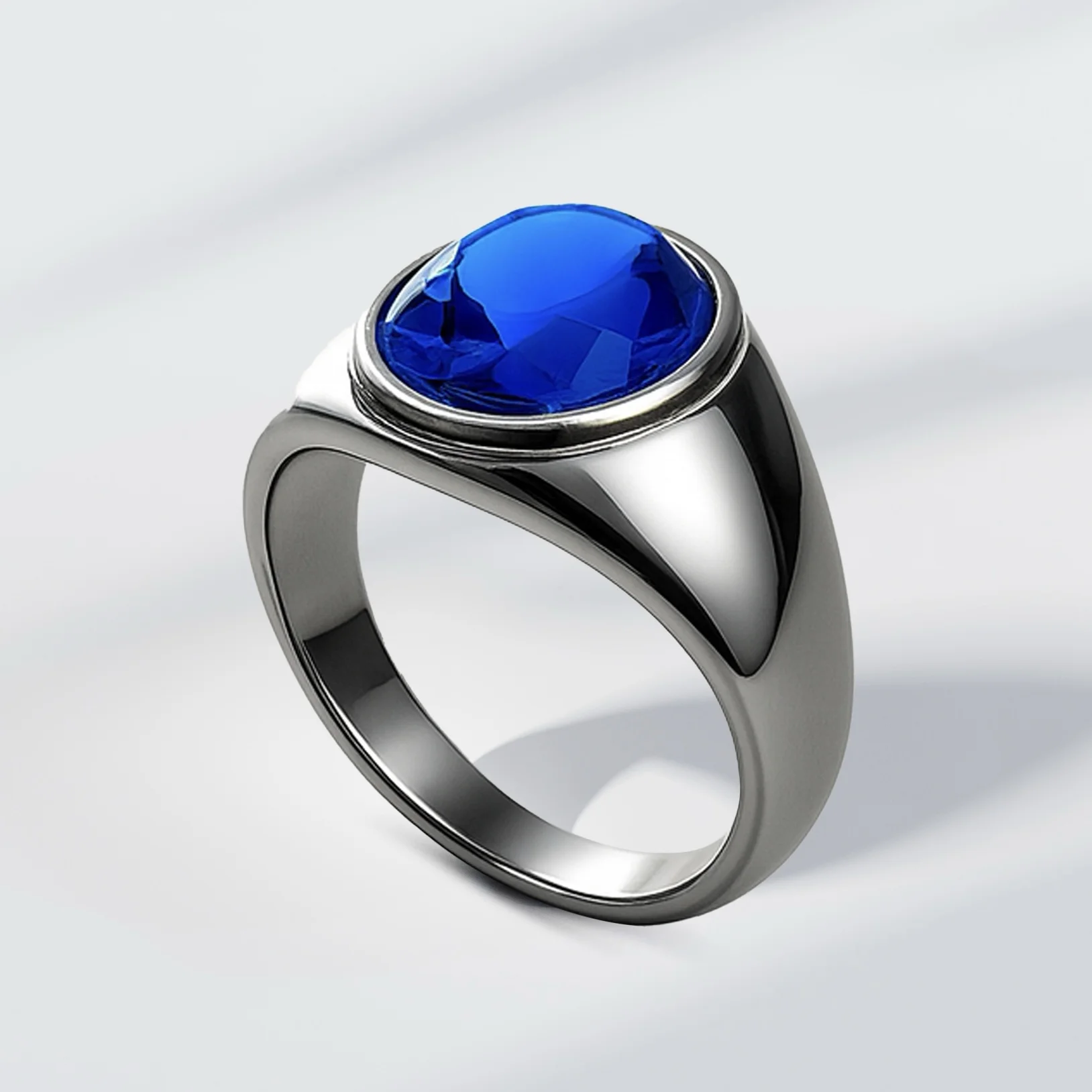 Bague Homme Acier Noir SAYF - Maison ZAFIR