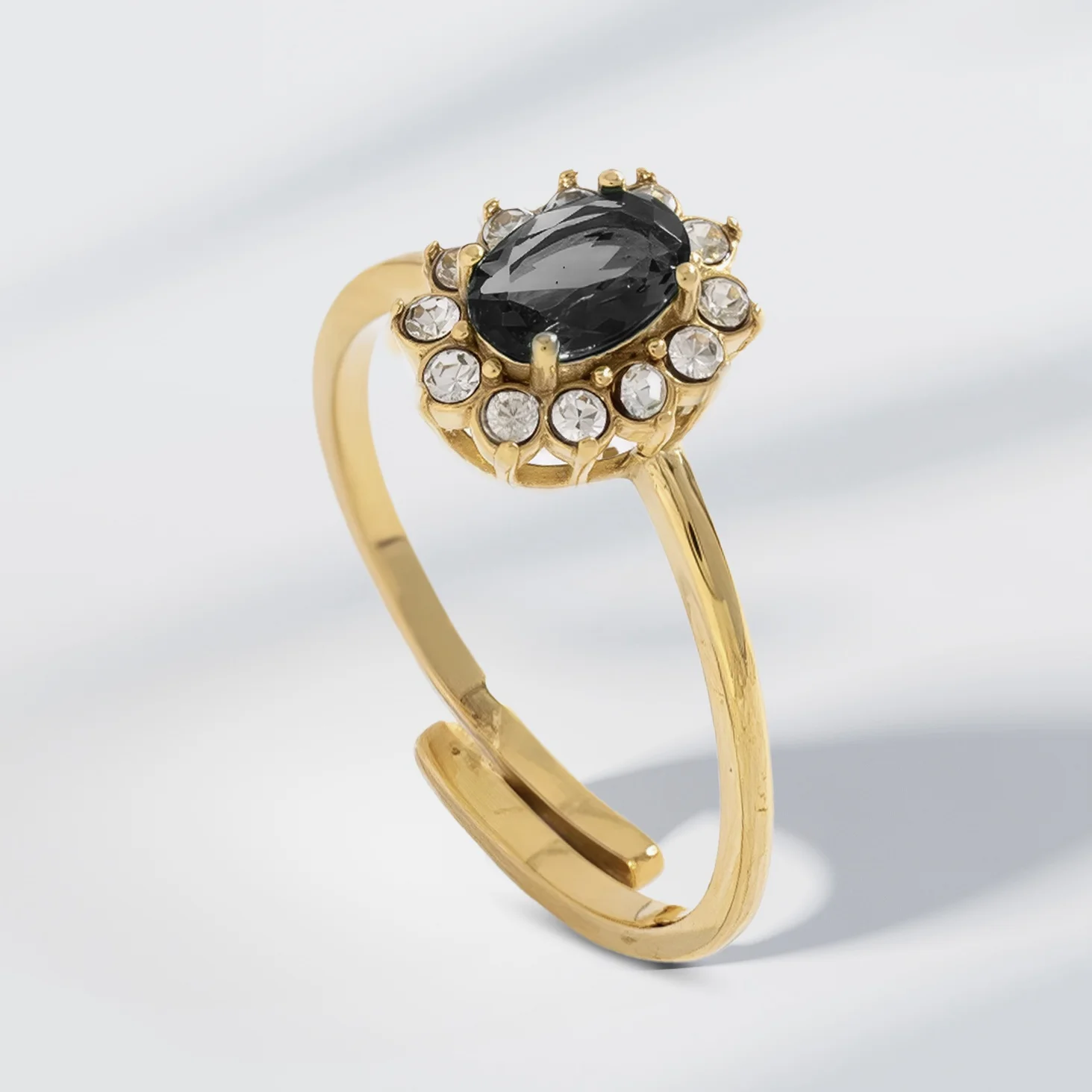 Bague JAWHARA homme acier inoxydable pierre naturelle - Maison ZAFIR