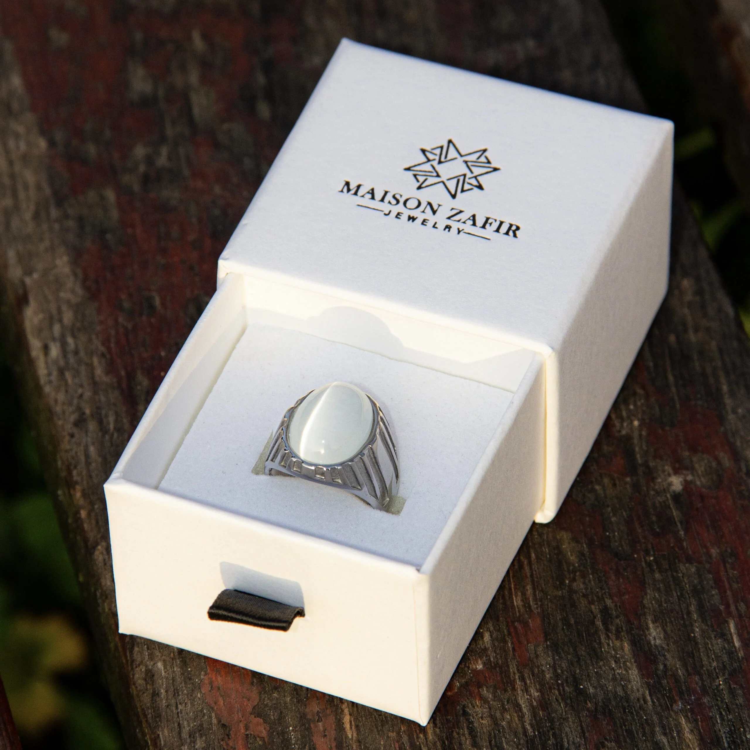 Bague QAMARI Homme Acier Inoxydable - Maison ZAFIR