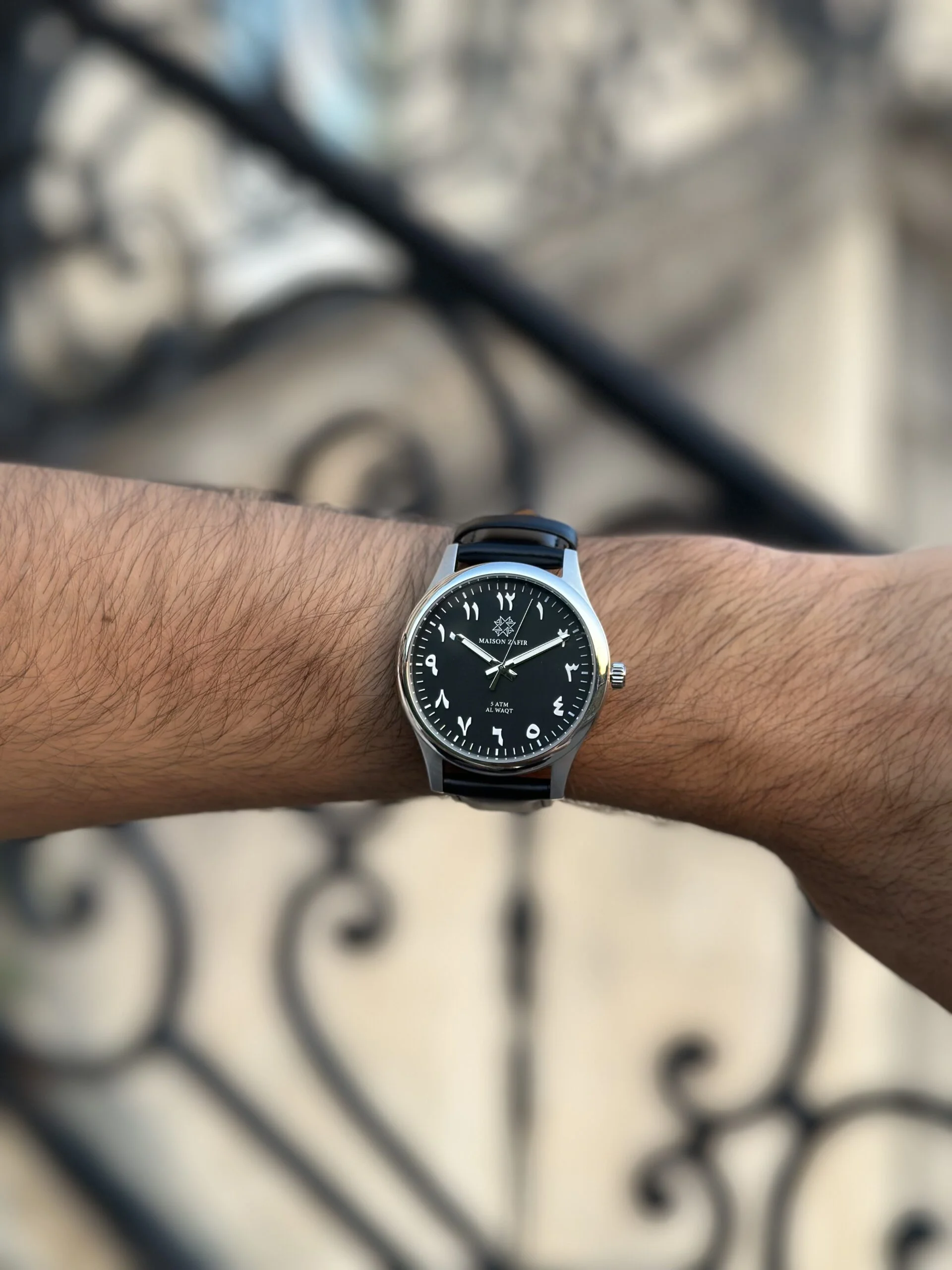 Montre AL WAQT Cuir Noir Homme - Maison ZAFIR