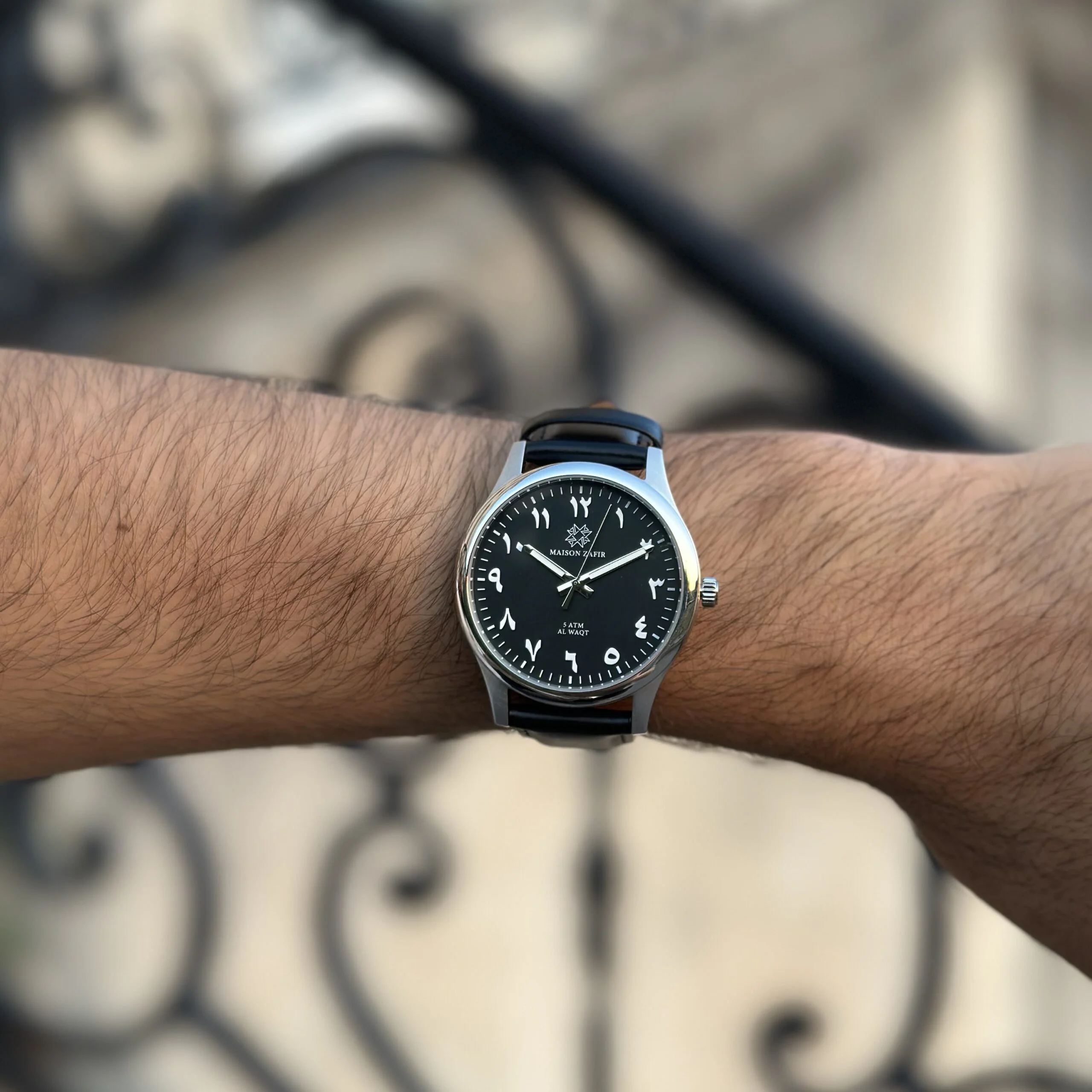 Montre AL WAQT Cuir Noir Homme - Maison ZAFIR
