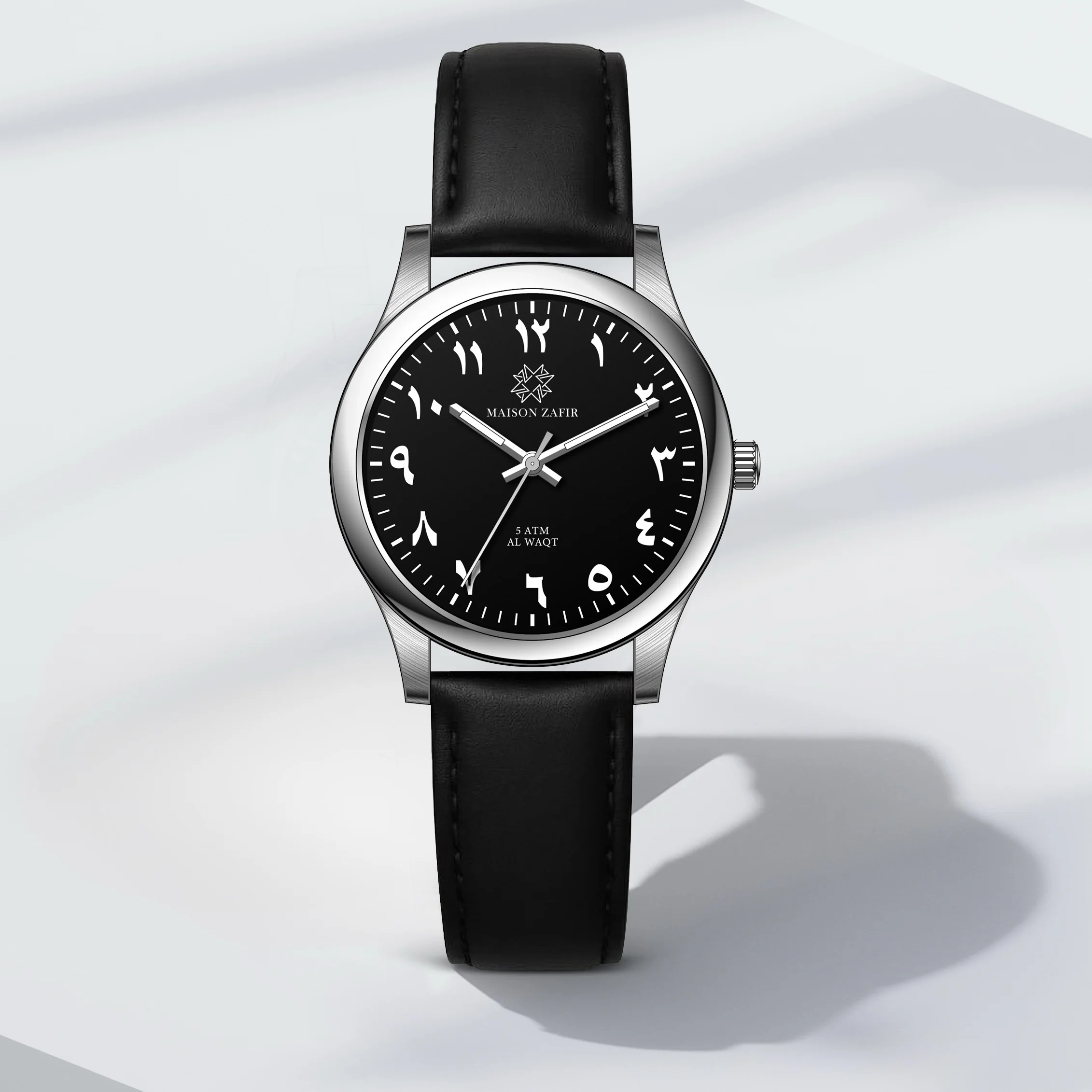 Montre AL WAQT Cuir Noir Homme - Maison ZAFIR