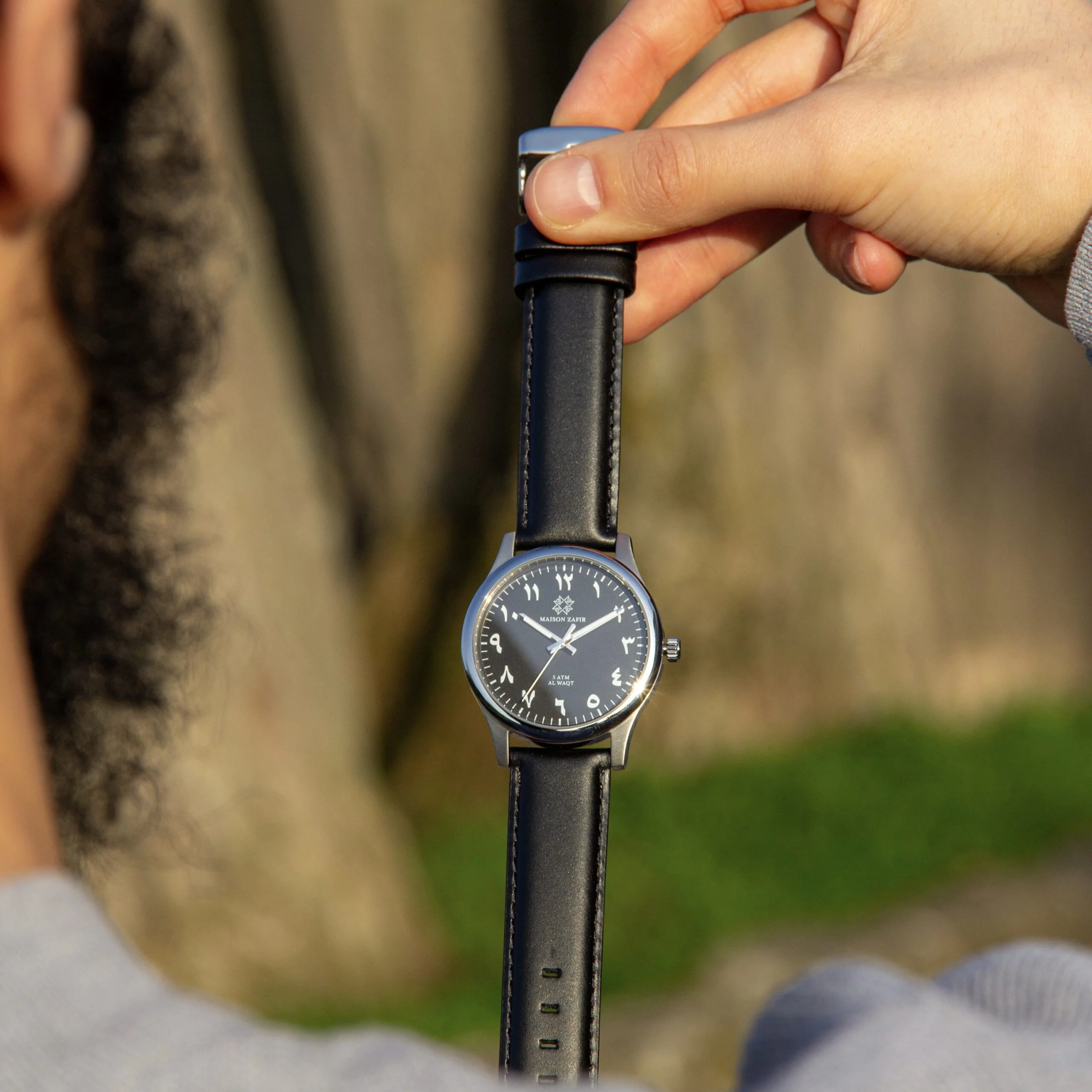 Montre AL WAQT Cuir Noir Homme - Maison ZAFIR