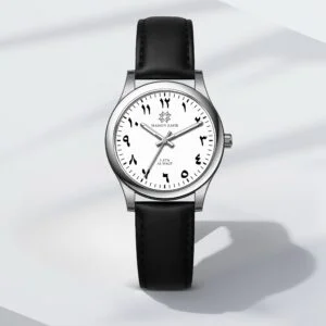 Montre AL WAQT Cuir Blanc Homme - Maison ZAFIR